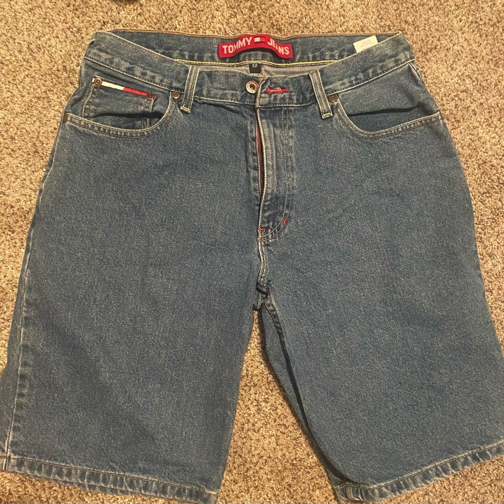 Tommy Hilfiger Blue Jean Shorts Men’s Mid-Thigh Length 100% cotton